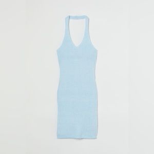 NWT, H&M, size Small, Fine-knit halterneck dress
